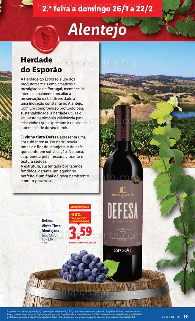 Antevisão Folheto LIDL Especial Sabores da Nossa Terra Promoções de 26 janeiro a 22 fevereiro