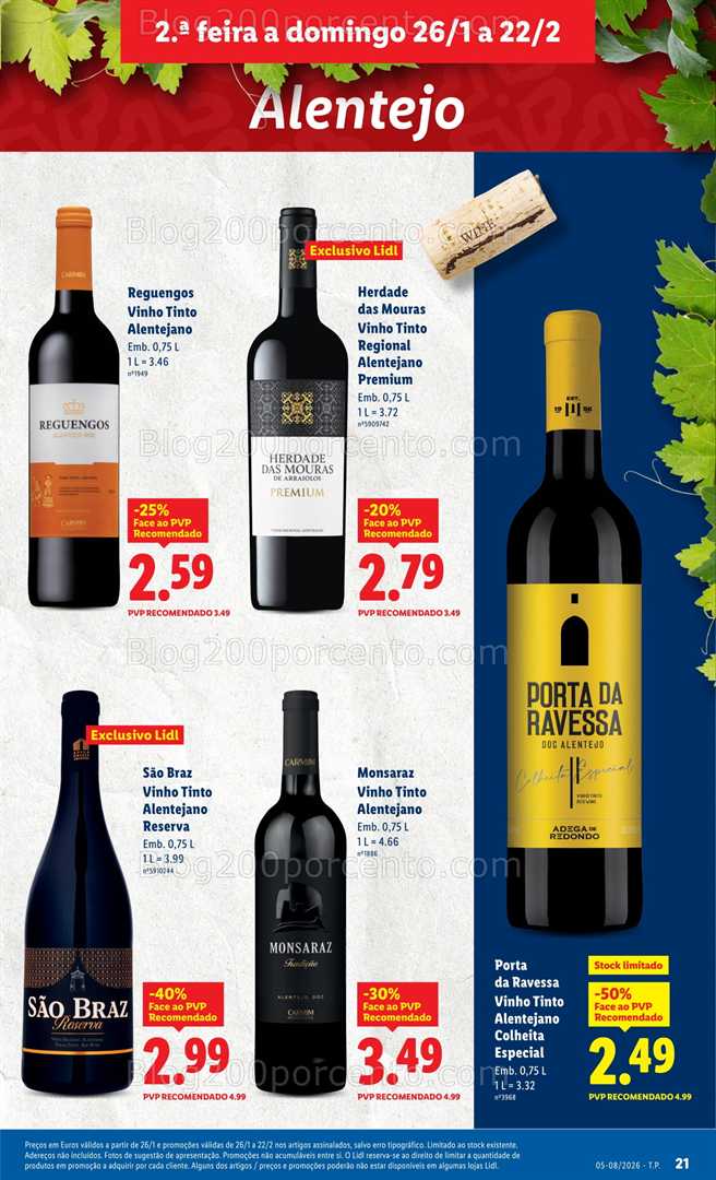 Antevisão Folheto LIDL Especial Sabores da Nossa Terra Promoções de 26 janeiro a 22 fevereiro