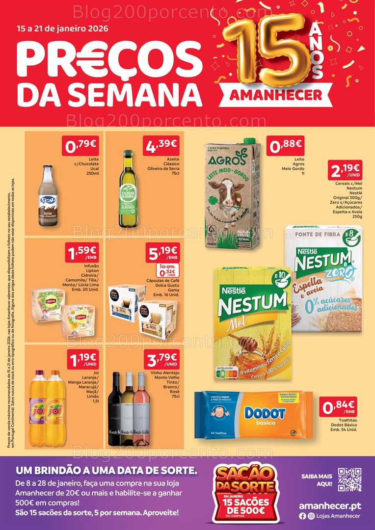Antevisão Folheto AMANHECER Promoções de 15 a 21 janeiro