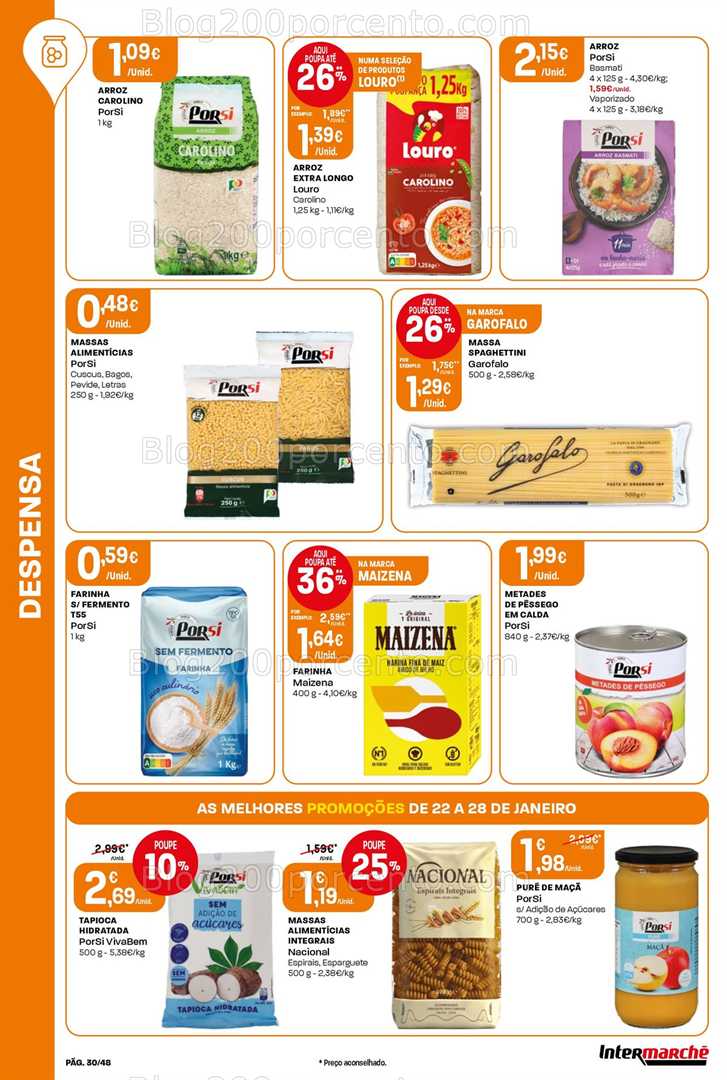 Antevisão Folheto INTERMARCHÉ Super Promoções de 22 a 28 janeiro