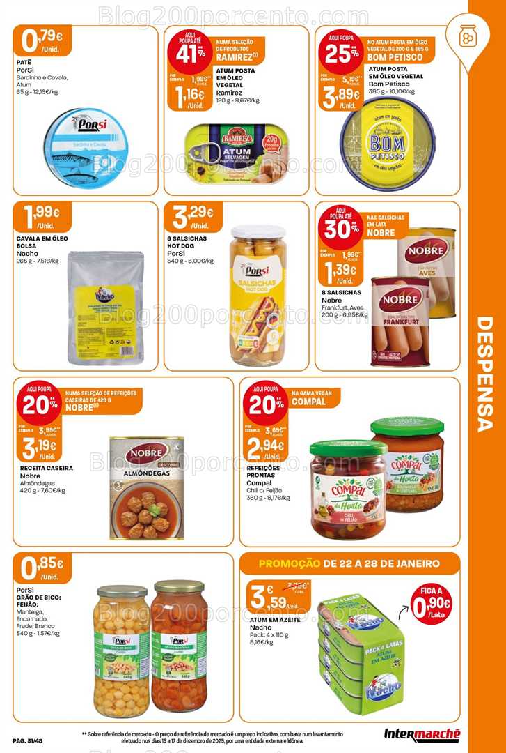 Antevisão Folheto INTERMARCHÉ Super Promoções de 22 a 28 janeiro