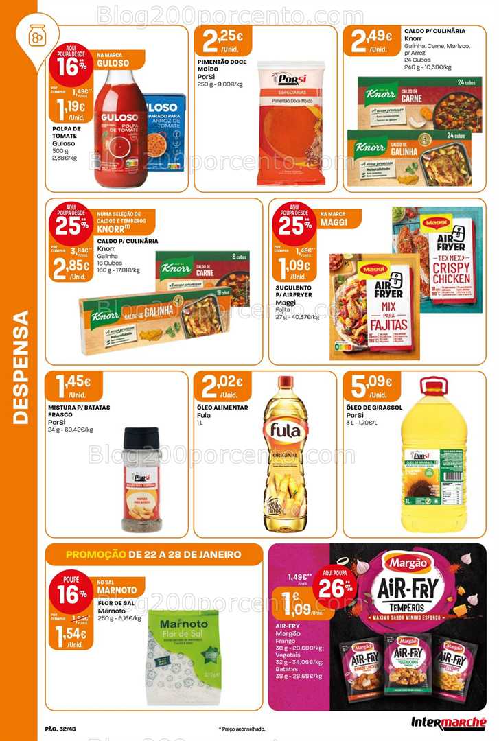 Antevisão Folheto INTERMARCHÉ Super Promoções de 22 a 28 janeiro