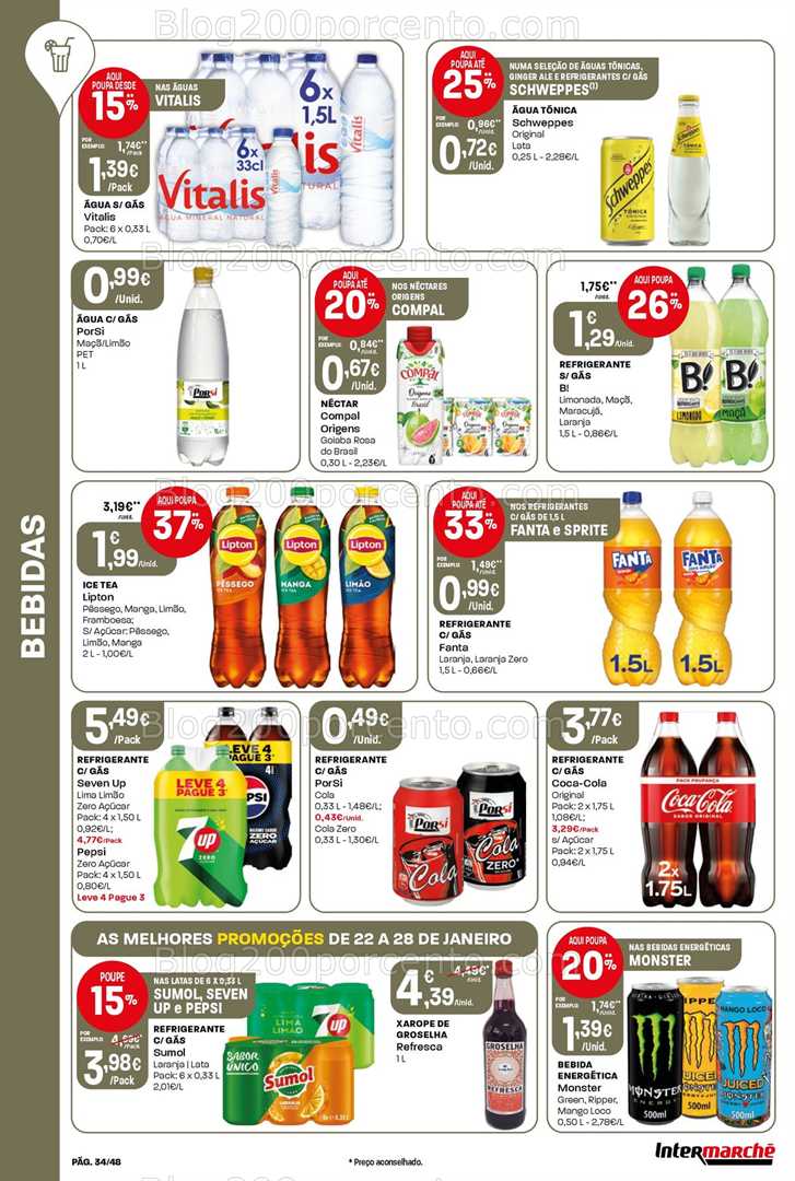 Antevisão Folheto INTERMARCHÉ Super Promoções de 22 a 28 janeiro