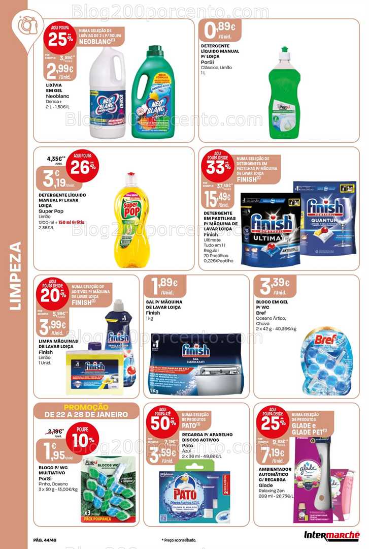 Antevisão Folheto INTERMARCHÉ Super Promoções de 22 a 28 janeiro