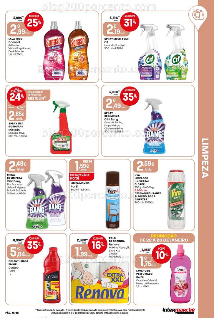 Antevisão Folheto INTERMARCHÉ Super Promoções de 22 a 28 janeiro