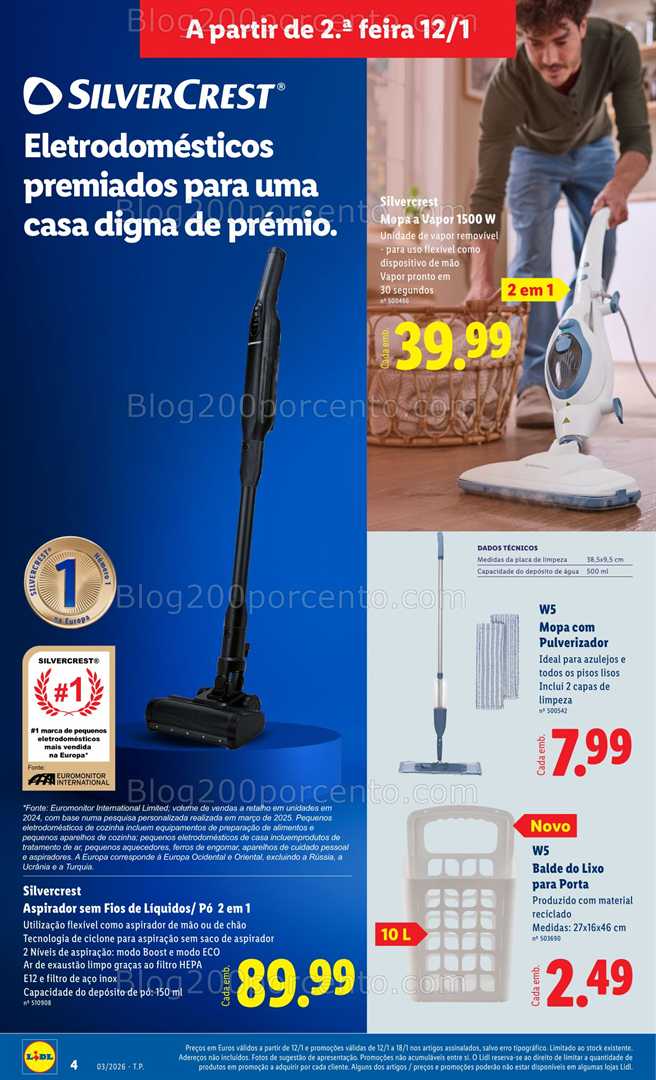 Antevisão Folheto LIDL Bazar Promoções de 12 a 22 janeiro
