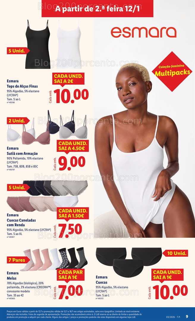 Antevisão Folheto LIDL Bazar Promoções de 12 a 22 janeiro