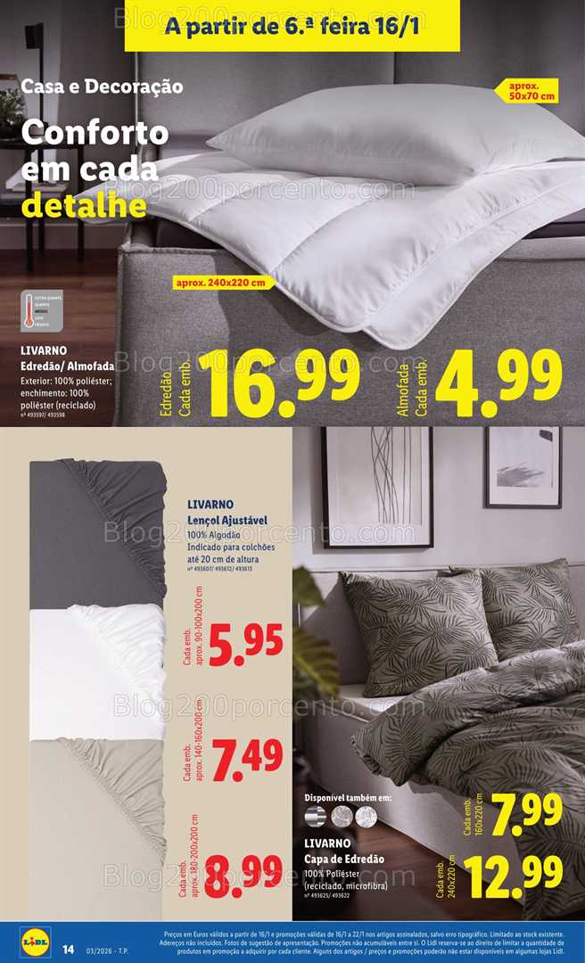 Antevisão Folheto LIDL Bazar Promoções de 16 a 22 janeiro