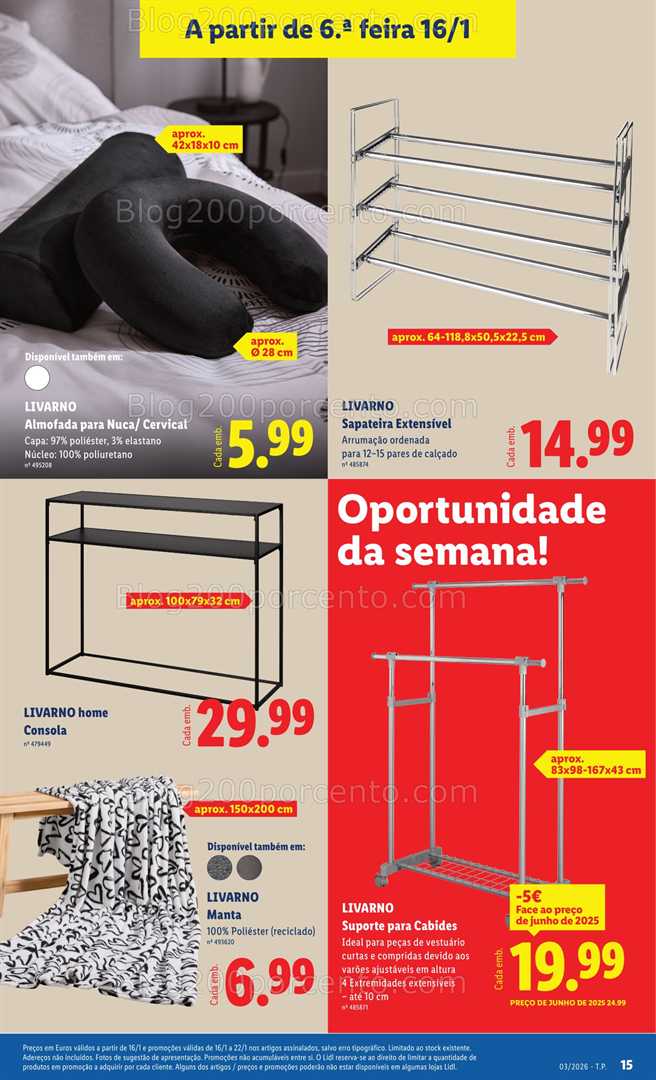 Antevisão Folheto LIDL Bazar Promoções de 16 a 22 janeiro
