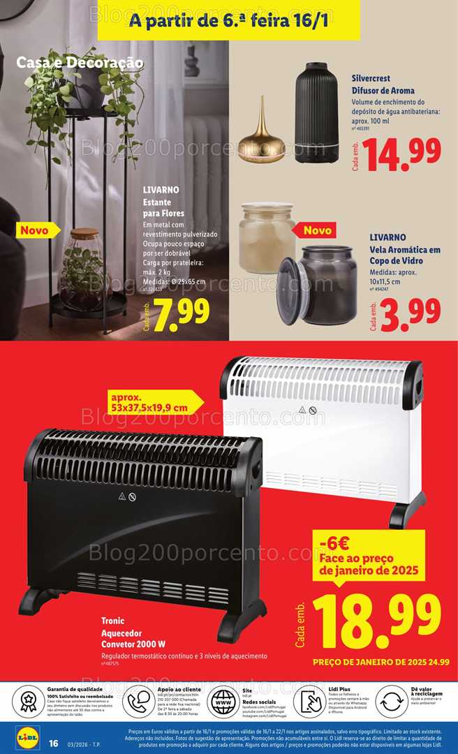 Antevisão Folheto LIDL Bazar Promoções de 16 a 22 janeiro