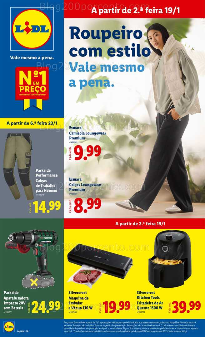 Antevisão Folheto LIDL Bazar Promoções de 19 a 29 janeiro