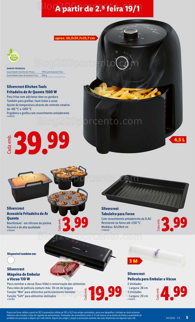 Antevisão Folheto LIDL Bazar Promoções de 19 a 29 janeiro