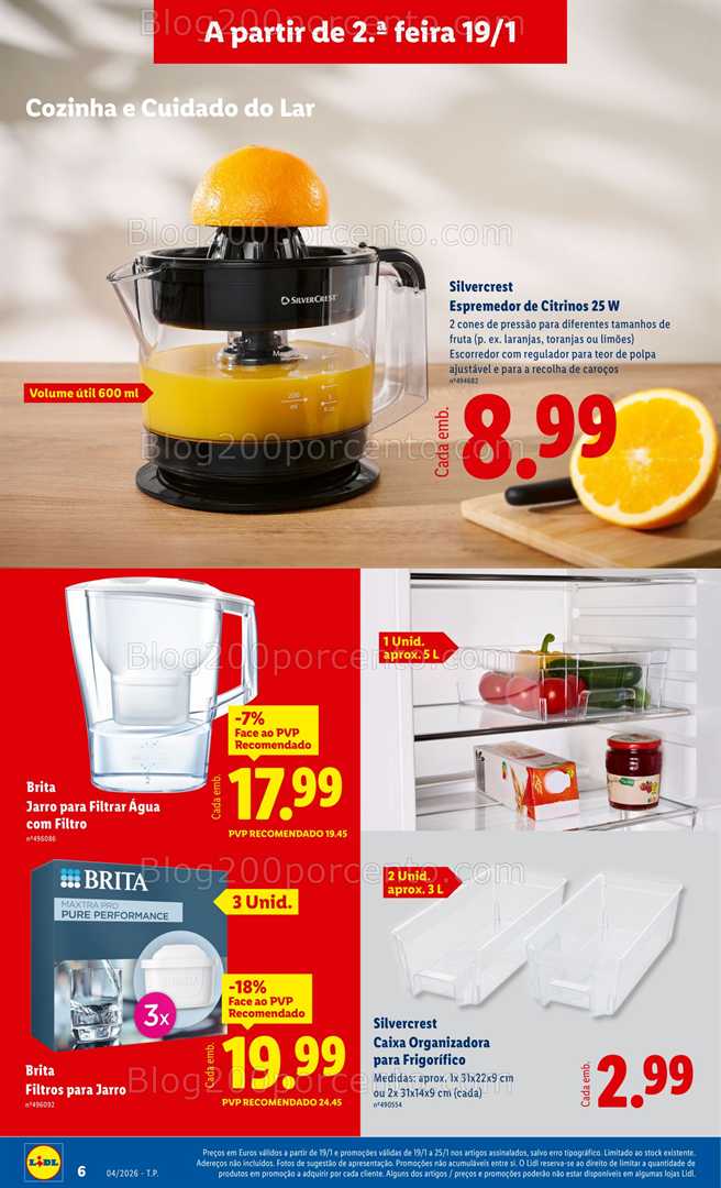 Antevisão Folheto LIDL Bazar Promoções de 19 a 29 janeiro