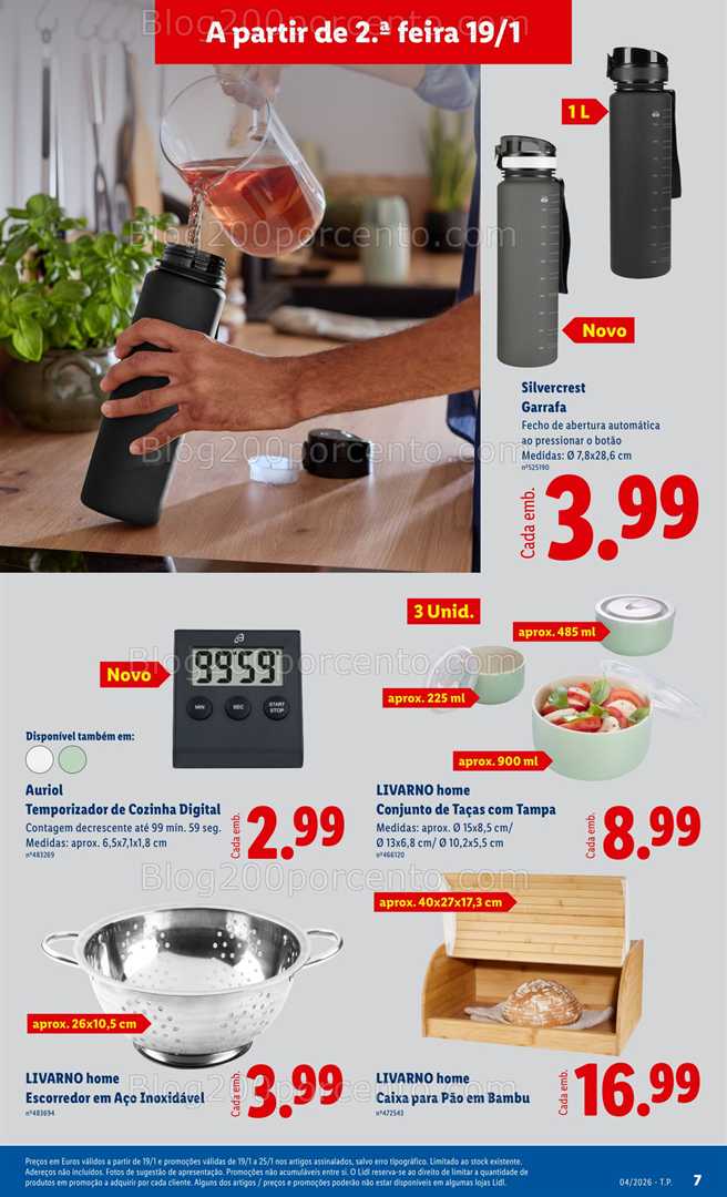 Antevisão Folheto LIDL Bazar Promoções de 19 a 29 janeiro
