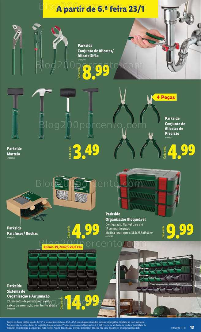 Antevisão Folheto LIDL Bazar Promoções de 19 a 29 janeiro