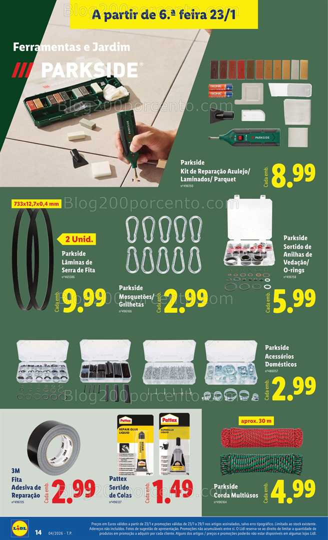 Antevisão Folheto LIDL Bazar Promoções de 19 a 29 janeiro