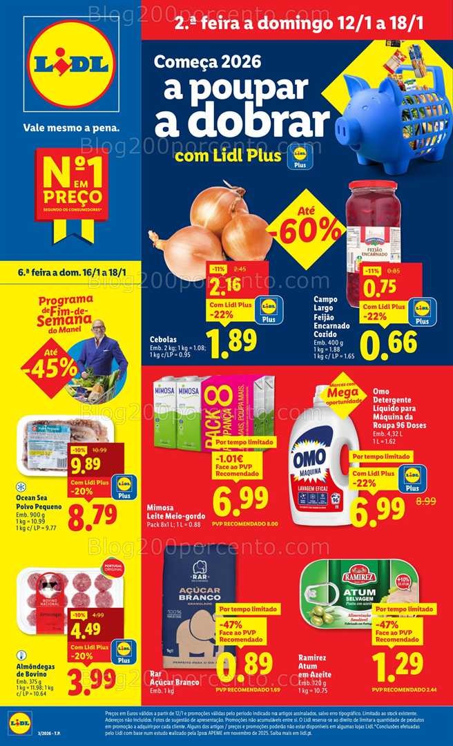 Antevisão Folheto LIDL Promoções de 12 a 18 janeiro - Edição Digital