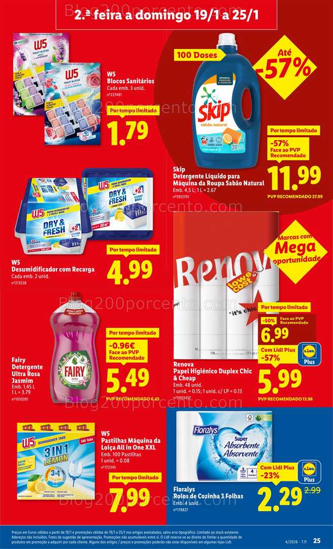 Antevisão Folheto LIDL Promoções de 19 a 25 janeiro