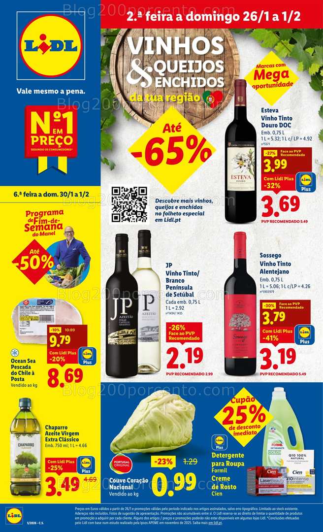 Antevisão Folheto LIDL Promoções de 26 janeiro a 1 fevereiro - Edição Digital