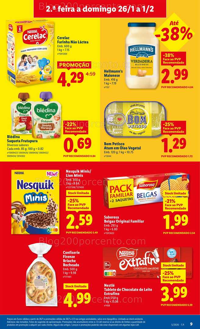 Antevisão Folheto LIDL Promoções de 26 janeiro a 1 fevereiro - Edição Digital
