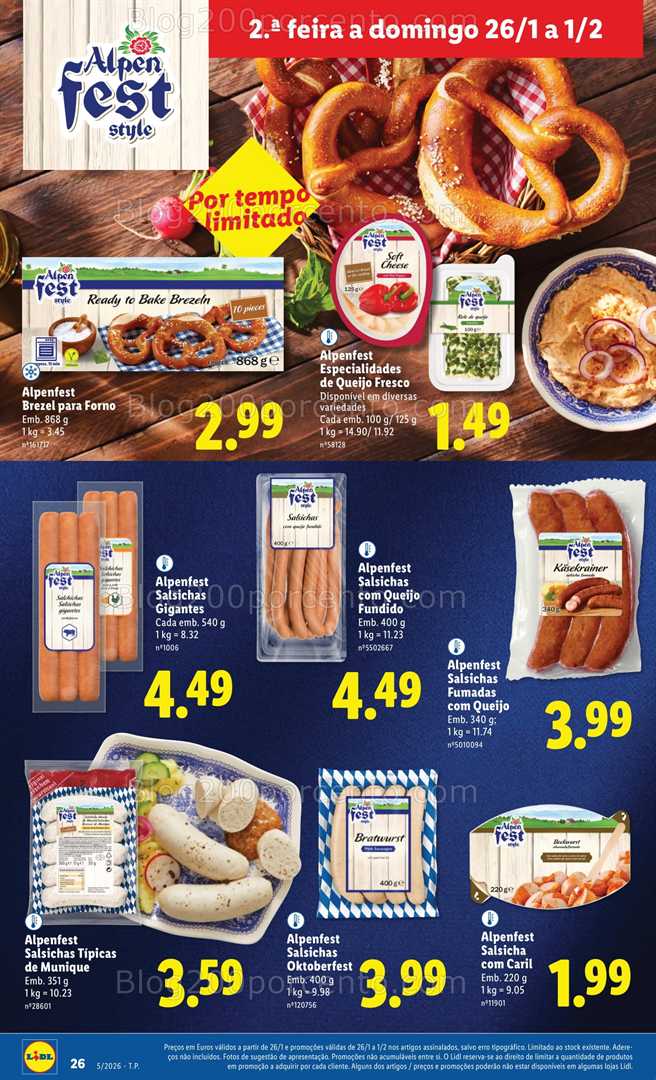 Antevisão Folheto LIDL Promoções de 26 janeiro a 1 fevereiro - Edição Digital