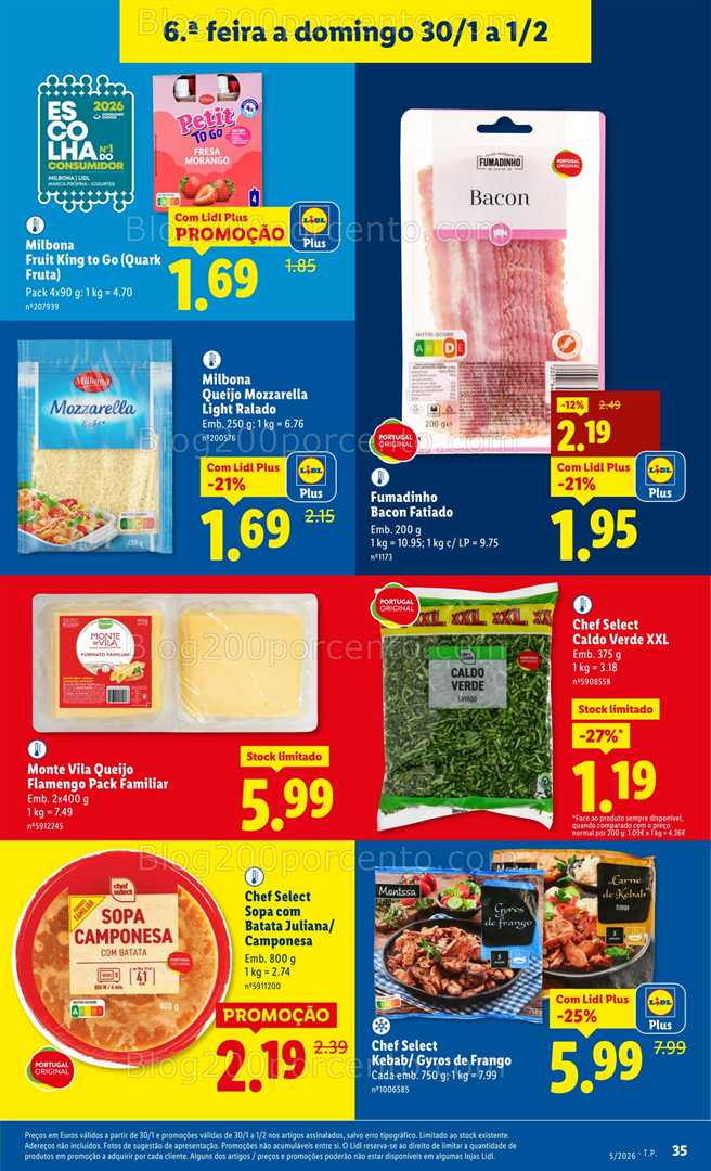 Antevisão Folheto LIDL Promoções de 26 janeiro a 1 fevereiro - Edição Digital