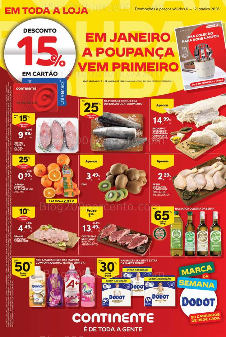 Antevisão Folheto CONTINENTE Bom Dia Promoções de 6 a 12 janeiro