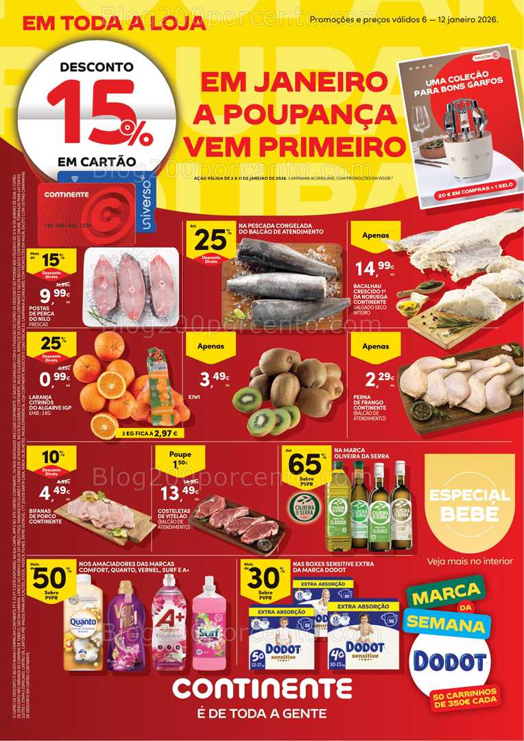 Antevisão Folheto CONTINENTE Promoções de 6 a 12 janeiro - Edição Digital