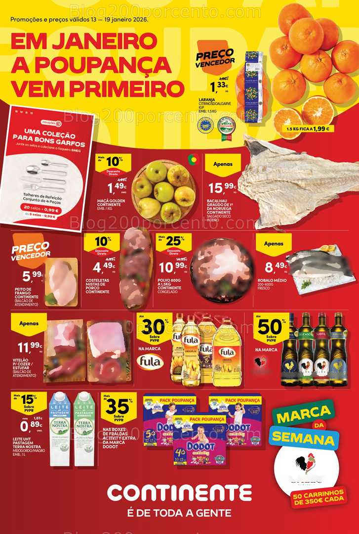Antevisão Folheto CONTINENTE Bom Dia Promoções de 13 a 19 janeiro
