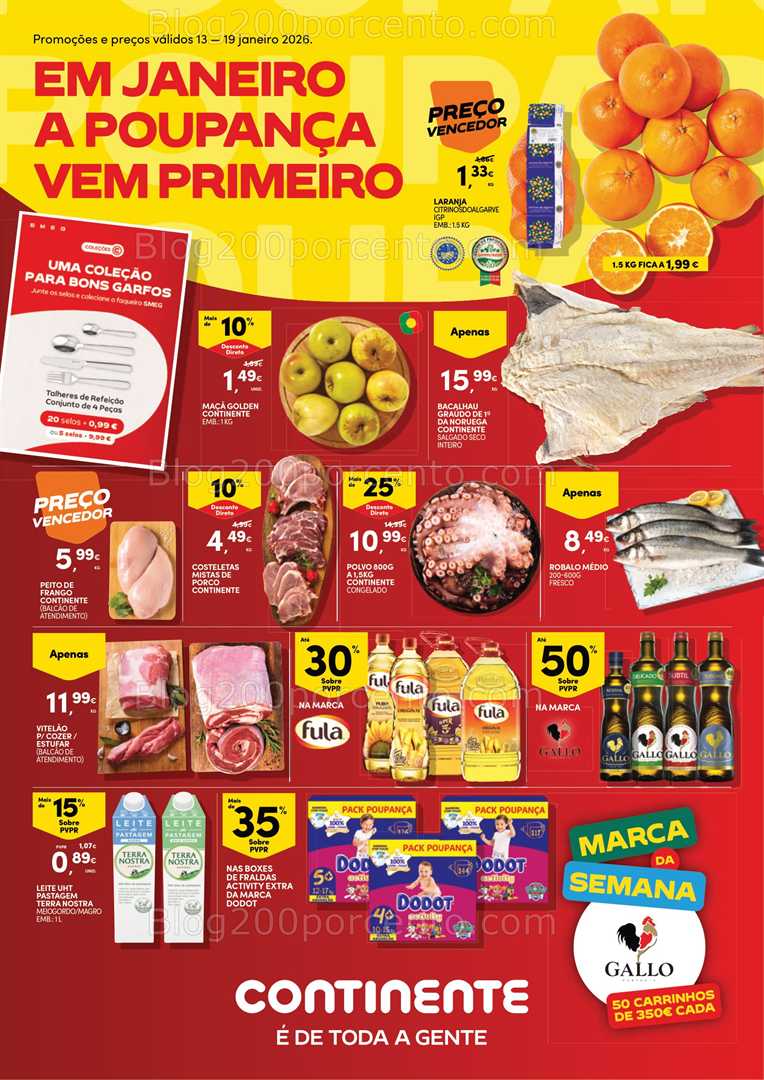 Antevisão Folheto CONTINENTE Promoções de 13 a 19 janeiro - Edição Digital