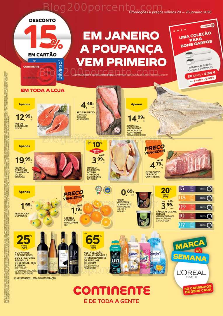 Antevisão Folheto CONTINENTE Bom Dia Promoções de 20 a 26 janeiro