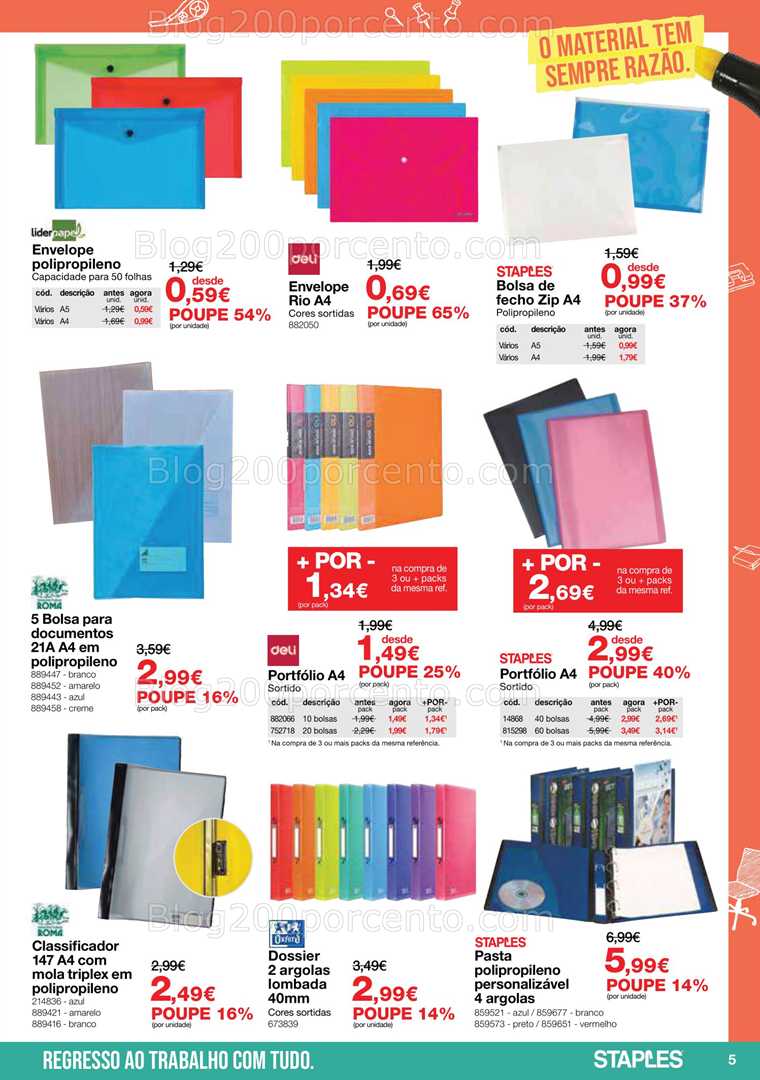 Antevisão Folheto STAPLES Promoções de 5 janeiro a 15 fevereiro