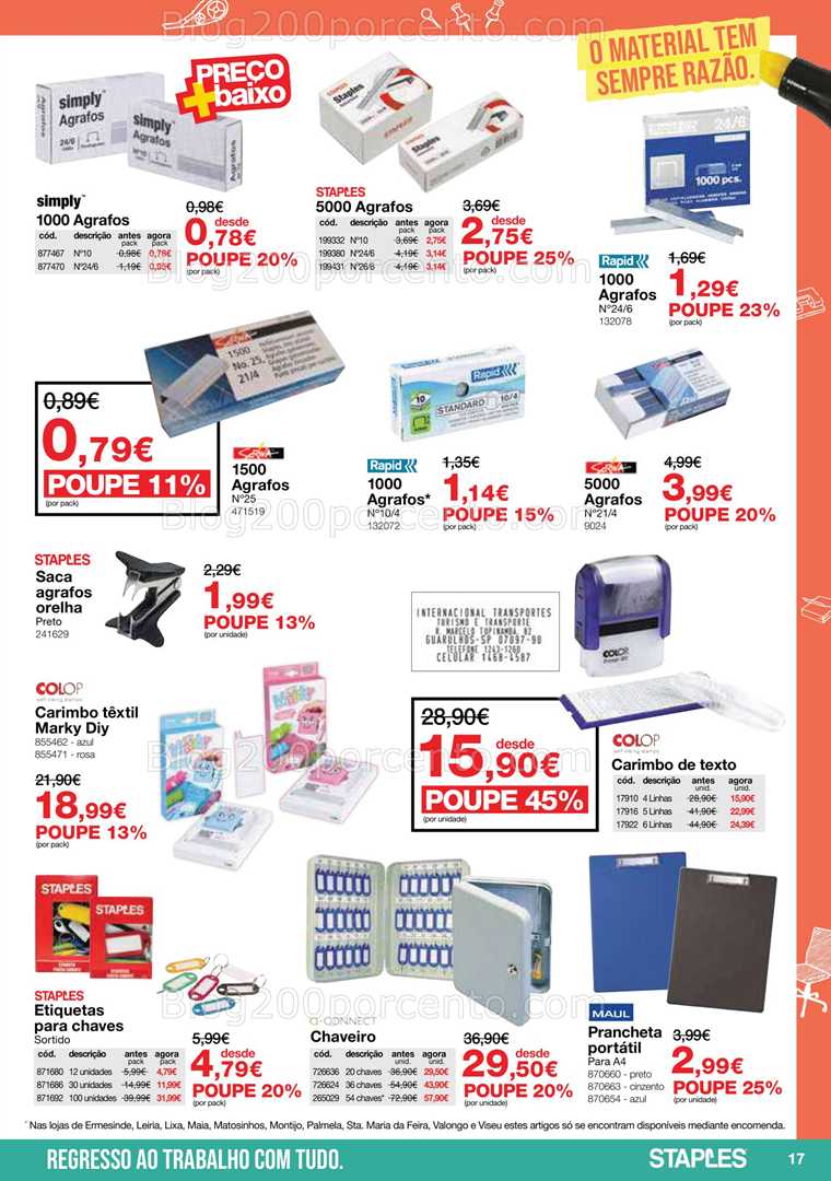 Antevisão Folheto STAPLES Promoções de 5 janeiro a 15 fevereiro