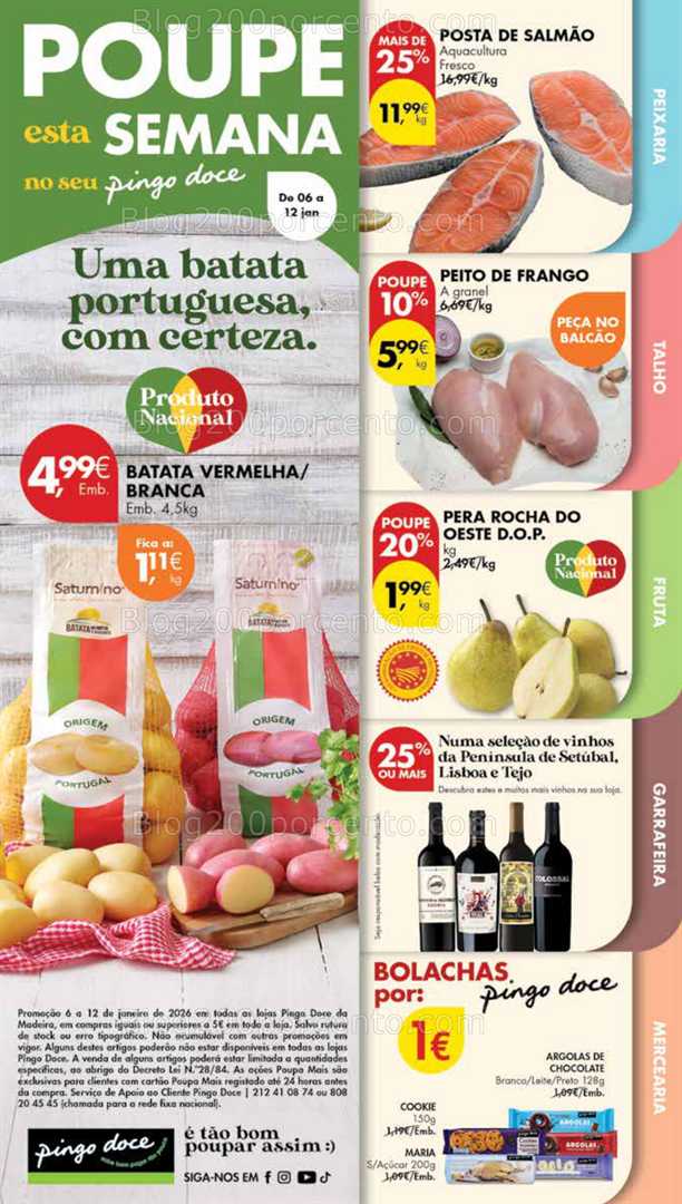 Antevisão Folheto PINGO DOCE Madeira Promoções de 6 a 12 janeiro
