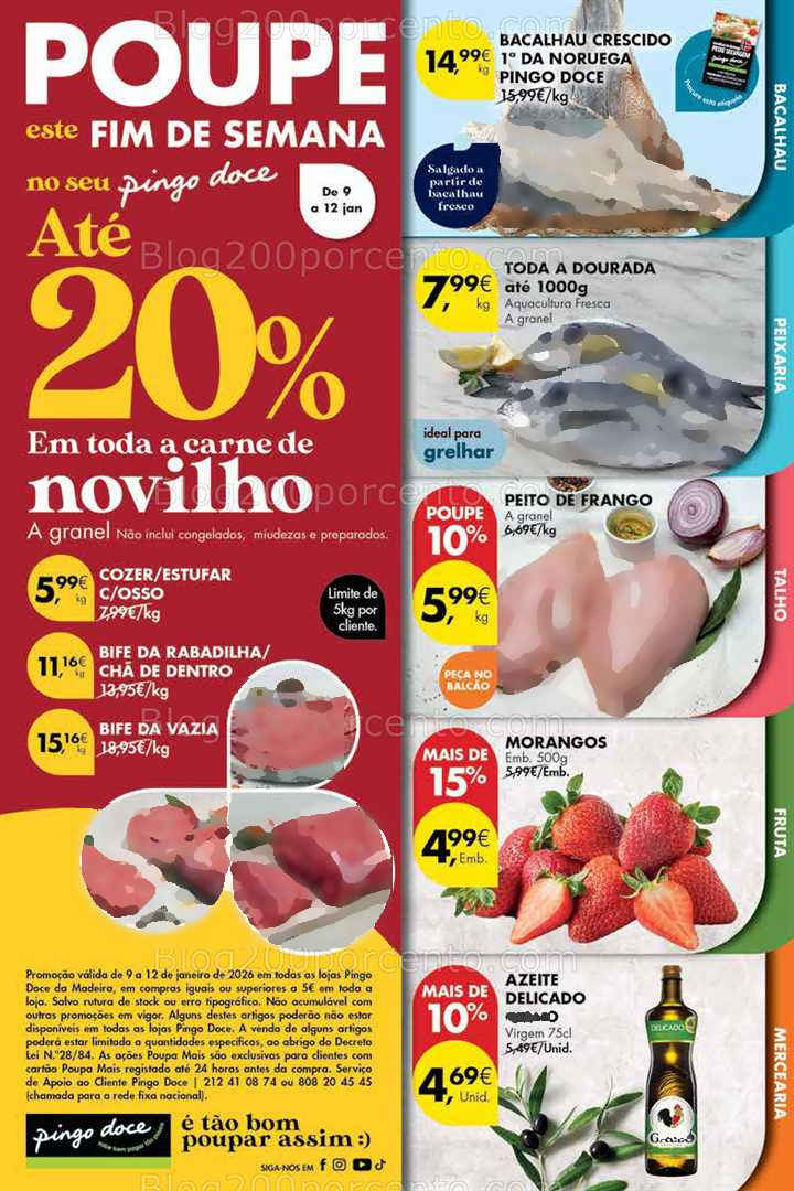 Antevisão Folheto PINGO DOCE Madeira Promoções Fim de Semana - 9 a 12 janeiro