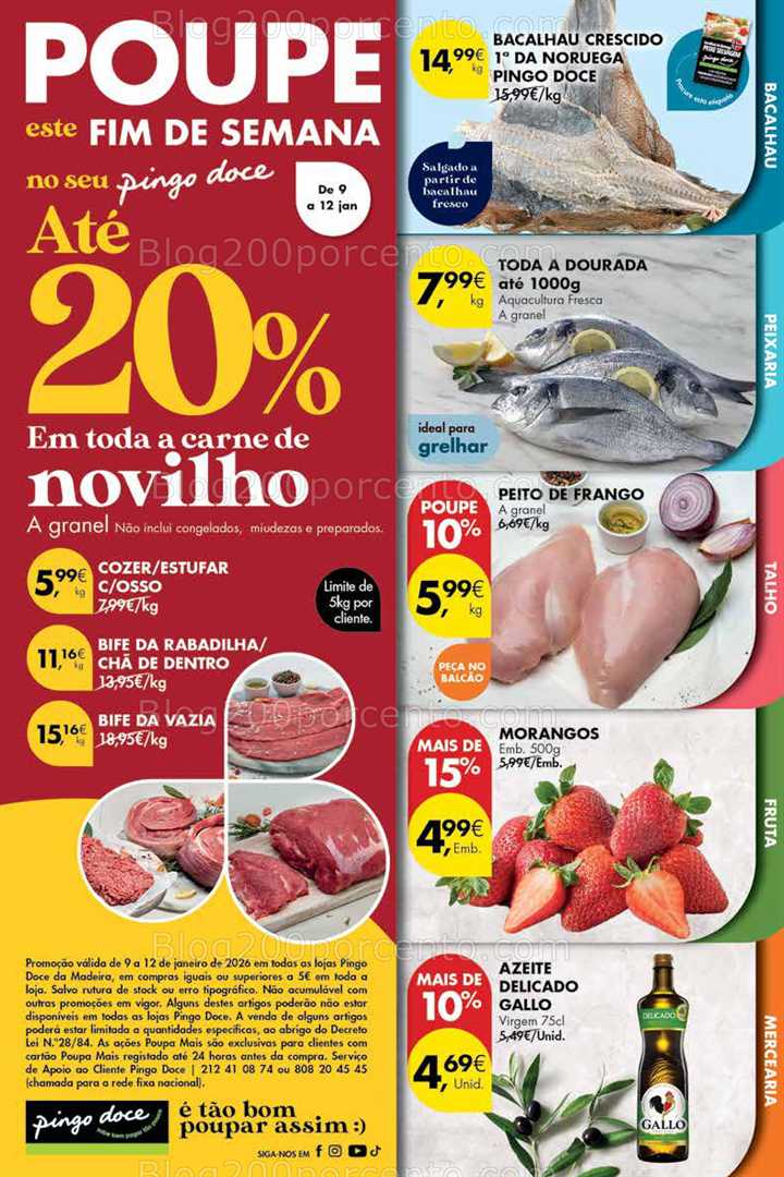 Antevisão Folheto PINGO DOCE Madeira Promoções Fim de Semana - 9 a 12 janeiro
