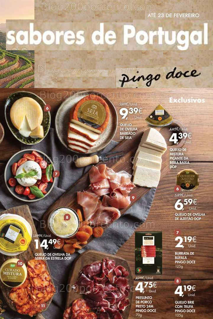 Antevisão Folheto PINGO DOCE Sabores de Portugal Promoções de 13 janeiro a 23 fevereiro