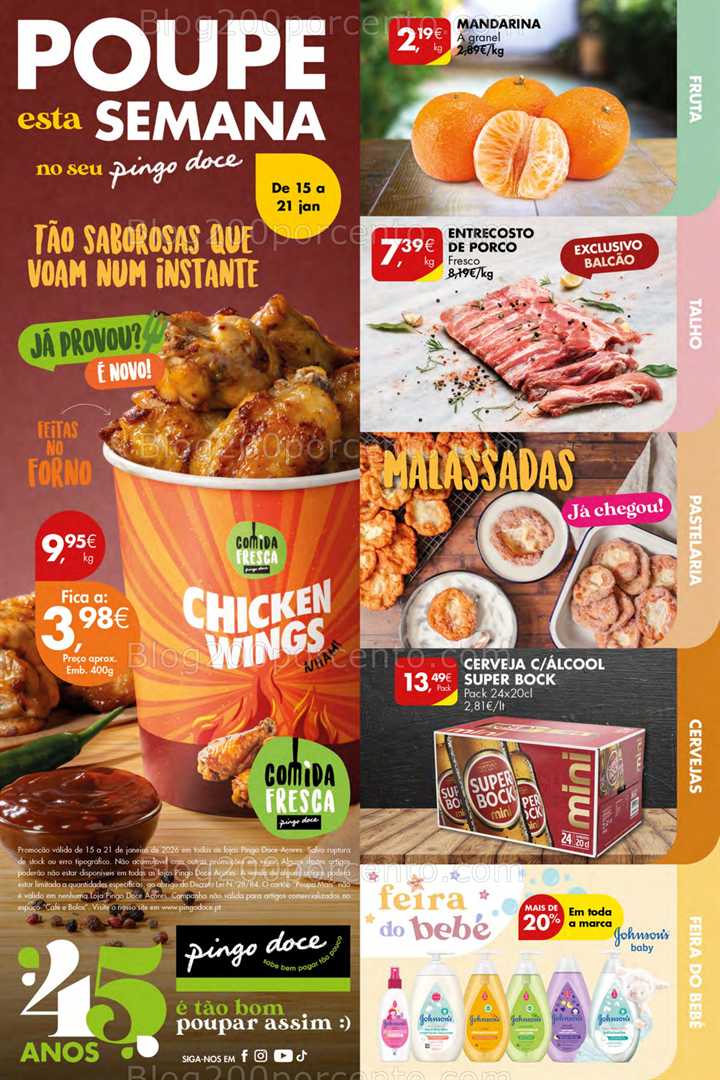 Antevisão Folheto PINGO DOCE Açores Promoções de 15 a 21 janeiro