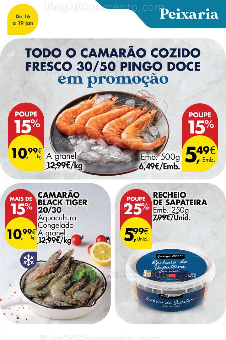 Antevisão Folheto PINGO DOCE Promoções Fim de Semana - 16 a 18 janeiro