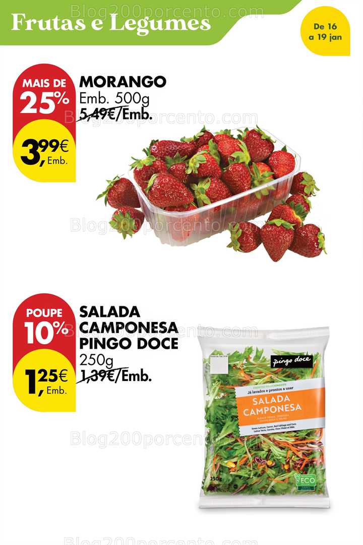 Antevisão Folheto PINGO DOCE Promoções Fim de Semana - 16 a 18 janeiro