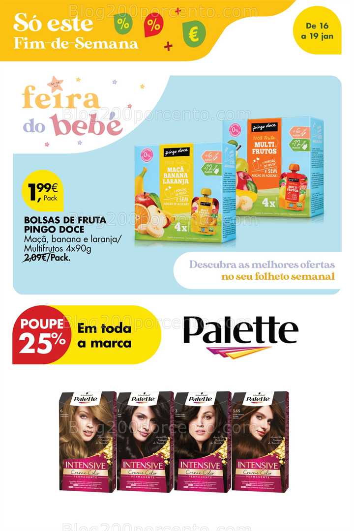 Antevisão Folheto PINGO DOCE Promoções Fim de Semana - 16 a 18 janeiro