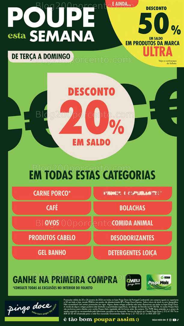 Antevisão Folheto PINGO DOCE Lojas Pequenas Promoções de 20 a 26 janeiro