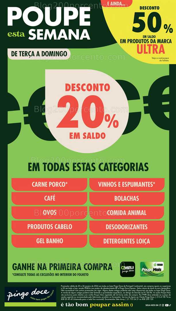Antevisão Folheto PINGO DOCE Lojas Pequenas Promoções de 20 a 26 janeiro