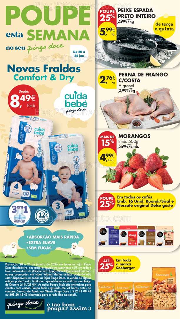 Antevisão Folheto PINGO DOCE Madeira Promoções de 20 a 26 janeiro