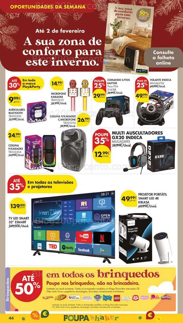 Antevisão Folheto PINGO DOCE Bazar Grandes Promoções de 20 a 26 janeiro