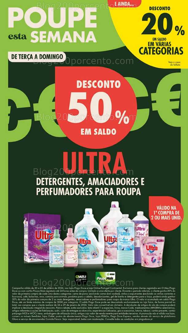 Antevisão Folheto PINGO DOCE Lojas Grandes Promoções de 20 a 26 janeiro - Edição Digital