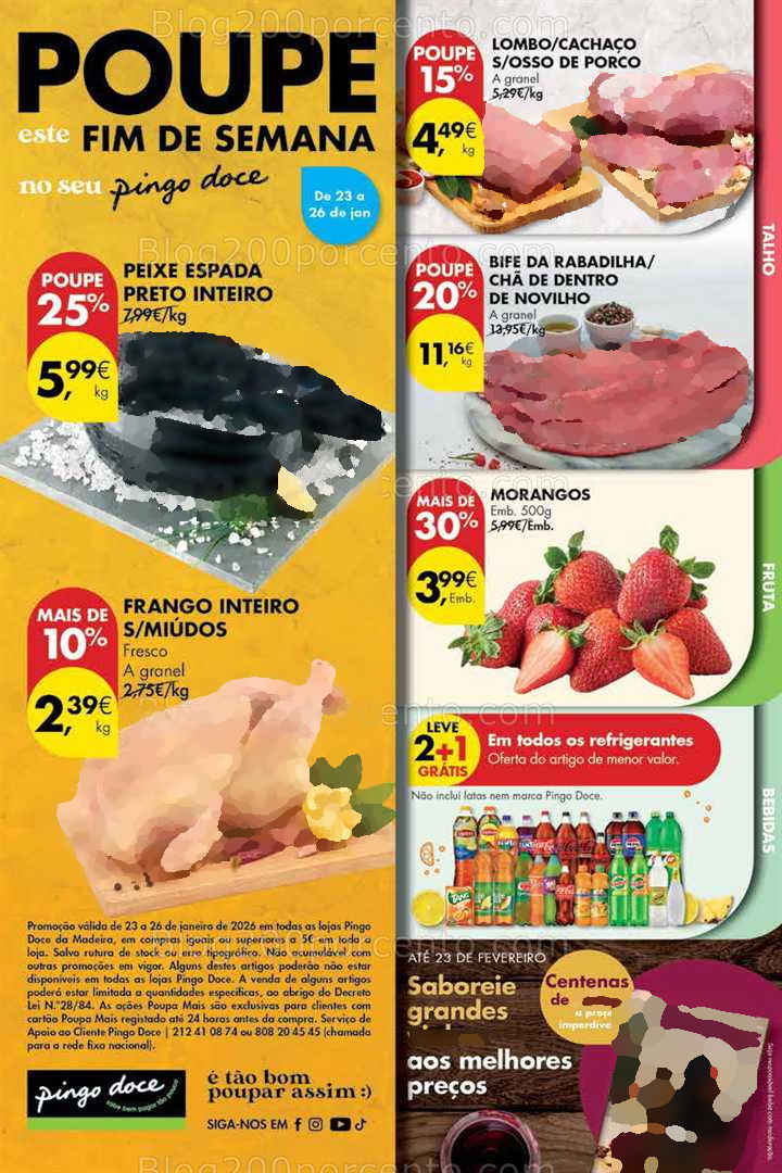 Antevisão Folheto PINGO DOCE Madeira Promoções de 23 a 26 janeiro