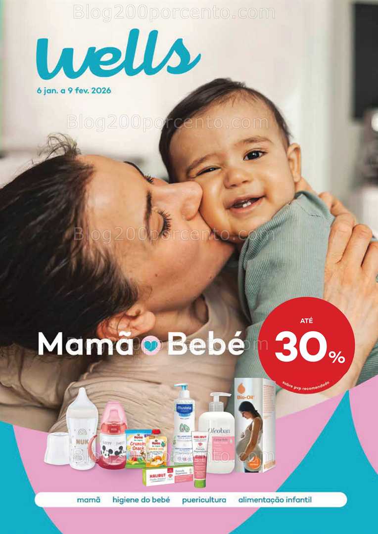 Antevisão Folheto WELLS Bebé e Mamã Açores Promoções de 6 janeiro a 9 fevereiro