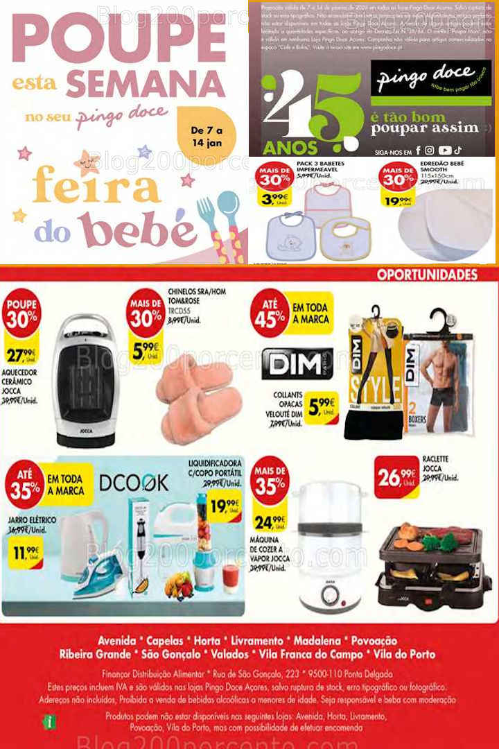 Antevisão Folheto PINGO DOCE Bazar Açores Promoções de 7 a 14 janeiro