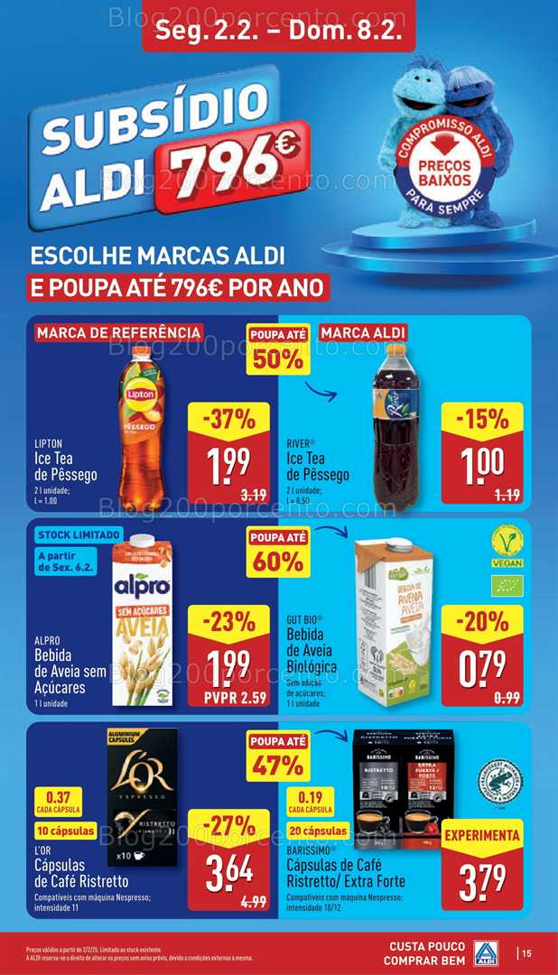 Antevisão Folheto ALDI Promoções de 2 a 8 fevereiro